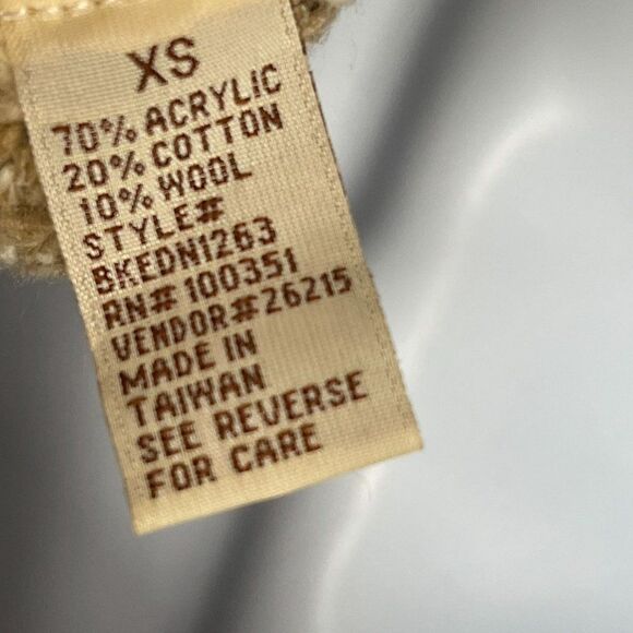 Buckle BKE Cable Knit Chunky Button Shawl Collar Wool Cardigan Sweater Top - Picture 6 of 6